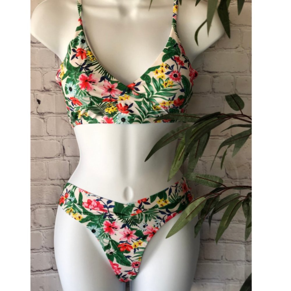 Tropicana Cutie Bikini Pair in Green-Multi